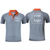 Tuboshu Camicia Polo con Logo Personalizzato T-Shirt A Maniche Corte Stampa Personalizzata Il Tuo Design Foto/Testo Maglietta Uomo Donna Sportive Traspiranti Estive Casual Gray,XXL