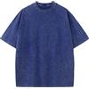 HOUZONIY Maglietta da uomo in cotone pesante, vestibilità normale, basic da uomo, set casual estivo, oversize