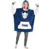 Marvel Felpa Uomo con Cappuccio Felpe Oversize Uomo in Pile Supereroi Avengers Captain America(Blu/Grigio)