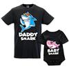Babloo Coppia di T-Shirt Padre Figlio Daddy Shark And Baby Shark