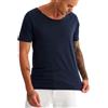 Leif Nelson Maglietta Uomo per L'Estate, con Scollo Rotondo (Blu Scuro, Taglia M), vestibilità Regolare, Maglietta da Uomo 100% Cotone