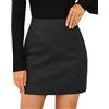Adigaber Gonne da Donna in Finta Pelle Scamosciata a Vita Alta Bodycon Gonna Mini Side Split Corta con Chiusura