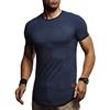 Leif Nelson LN8311 - Maglietta estiva a maniche corte da uomo, girocollo, slim fit, in cotone, colore: bianco, nero, Blu scuro, XXL
