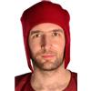 Hemad - Cappello medievale Kahedins in lana feltro, marrone, nero, grigio, rosso, taglia M, L, XL, abbigliamento LARP, Colore: rosso, L