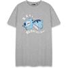 Disney Lilo & Stitch - Set pigiama da notte da donna con stampa grafica per tutto il giorno, colore: grigio mélange, Grigio, Large