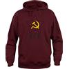 iMage Felpa Cappuccio Unisex KGB Unione Sovietica Servizi Segreti - Famosi XS-Bordeaux