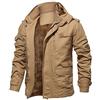 Jimmackey Uomo Tattico Softshell Giacca Outdoor Militare Pile Fodera Impermeabile Antivento Giubbotto con Felpa Cotone Uomo Zip Cappotti Uomo Inverno