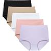 FallSweet Slip Taille Haute Sans déformation, Sous-vêtements pour Femmes, Culottes Sans Couture, Paquet de 5