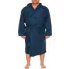 Maxfort Accappatoio Unisex in Microfibra, con Cappuccio e Cintura, Taglie Forti uomo fino a 8XL (IT, Testo, 6XL, Regular, Regular, Blu)