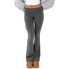 Onsoyours Donna Pantaloni Svasati a Vita Bassa Bootcut Yoga a Gamba Larga Pantaloni Flare Lunghi a Zampa Elefante Elastici Pilates Danza Fitness Palestra Allenamento A Grigio Scuro L