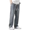 Generic Jeans Estivi da Uomo, Sottili e Larghi, Stile retrò Americano (Blu retrò,XXL)