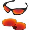 PapaViva Lenti di ricambio per occhiali da sole Oakley Monster Dog, colore rosso fuoco, polarizzate