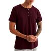 Leif Nelson, LN8280, maglietta estiva a maniche corte da uomo, girocollo, slim fit, in cotone, colore: bianco, nero rosso vivo L