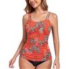 WOWENY Tankini Pezzi di sopra Donna, Costume da Bagno Elegante, Imbottito, Estivo, da Spiaggia, Sportivo e per Il Tempo Libero (Solo Pezzi sopra Tankini)