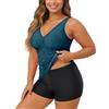 Generico Da Bagno Tankini Due Pezzi Elegante Con Scollo A V Per Nuotare In Spiaggia E Piscina Costume Topo Donna Swimming Suit Women Reggiseno Sportivo Imbottito Fascia