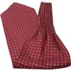 Avantgarde ASCOT DI SETA STAMPATA MADE IN ITALY ROSSO BORDEAUX MOTIVI BLU AZZURRI, colore rosso bordeaux 5