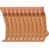 Aurellie Gambaletti classici da donna, velati, senza pressione, 20 denari, 3 colori, taglia unica, 10 paia, TAN/BEIGE, S-L