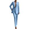 Kobilee Tailleur Donna Eleganti Cerimonia Pantaloni e Giacca 2 Pezzi Taglia Forti Estate Tailleur Blazer Casuale Chic Ufficio e Lavoro Completi Donna Comode Tuta Elastici in Vita Maniche Lunghe Plus Size