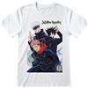 Heroes Inc. Jujitsu Kaisen - Tshirt Bianca per Uomo, 100% Cotone, Maglia, Maglietta, Stampa Frontale del Trio Protagonista dei Fumetti Manga e Anime Giapponese. (L)