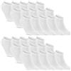 sockenkauf24 10 | 20 | 30 Paia Calzini Corti Uomo Donna Calze Corte Nero Bianco Grigio Cotone (30x Bianco 43-46)
