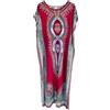 KIRAN FASHION Caftano lungo da donna, in cotone, estivo, Dashiki, copertura da spiaggia, taglia unica, rosa, Etichettalia unica