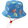 Malaxlx Unisex Bambino Cappello da Pescatore Squalo Blu Cappello da Sole Neonato Secchio Cappello Estivo Viaggio Spiaggia Esterno Cappello per 6-12 Mesi Ragazza Ragazzo