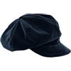 Melegari Berretto Ampio di Velluto con Visiera, Baloon cap, Made in Italy, Donna Uomo, Autunno Inverno (Blu)