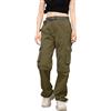 Generisch Pantaloni da trekking da donna con zip off, abbigliamento funzionale ad asciugatura rapida, con molte tasche e pantaloni elastici rimovibili, tinta unita, leggeri, pantaloni cargo dritti con 6 tasche