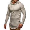 Leif Nelson Felpa con Cappuccio Uomo Maglione LN-6369 Grigio Small