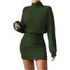 MGDIFYXAA Abito Maglione da Donna - Gonna A Portafoglio in Maglia da Donna Autunno Inverno con Collo Alto, Caldo, Elegante, Sottile, Sexy, A Maniche Lunghe