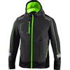 Sparco Giubbotto da Lavoro York Softshell Uomo Tecnico Antivento Idrorepellente. Giacca Multitasche Rinforzata con Cappuccio e Inserti Riflettenti