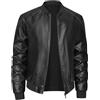 Generic Giubbotto bomber da uomo in pelle scamosciata sintetica Ma 1, nero, taglia 7XL