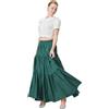 BEAUTELICATE Gonna Lunga in Cotone Medievale Sottoveste Gonna Plissettata Vita Elastica Vittoriana Costume Boemia Gonne Gypsy