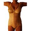 BODYPERFECT Body Contenitivo Snellente con Corsetto Stringente Guaina Contenitiva Coppa D Made in Italy (Nudo, 3XL)