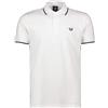 BE BOARD Maglia Polo Uomo a Manica Corta in Cotone Piquet, Taglie Calibrate Fino a 9XL, Eleganza e Comfort in Vari Colori,Bianco-Blu-Oceano,6XL