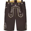 Steigenhöfer Manufaktur Lukas - Pantaloncini bavaresi Softshell con bretelle - Lederhosen Oktoberfest Outfit, Marrone, 58