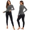 Leeboom Intimo Termico Donna Invernale Maglia Termica Donna Elastica e Asciugatura Tuta Termica Traspirante Ideale per Sci Corsa Palestra (Maglia+Pantaloni)