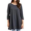 Enmain Maglietta a Maniche Lunghe con Girocollo da Donna Tunica Top Casual Camicette Maglietta Donna Lunga