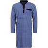 Henry Terre Camicia da notte da uomo a maniche lunghe con tasca sul petto e colletto rialzato, Blu, xxl