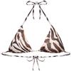 YAMAMAY - Bikini Parte Alta a Triangolo Senza Ferretto, Donna, Zelia, Marrone, Stampa zebrata