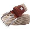 Bantopgong Cinture elastiche da uomo Cinture casual elasticizzate in tessuto intrecciato Cintura casual da uomo da 3,4cm di larghezza, Beige, 160cm