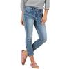 Timezone Jeans da donna 7/8 Slim NALITZ 7/8, vita media, slim fit, blu W25-W33, 3014-3547 Fresh Indigo Wash, 27 W