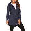SotRong Impermeabile leggero da donna, pieghevole, antivento, attivo, per attività all'aperto, impermeabile, a prova di scarpe, lungo, con cappuccio, per passeggiate e campeggio