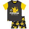 Pokémon Pigiama Ragazzo | Pigiama Bambino Pikachu | Set Pigiami Ragazzo Manica Corta | Nero 11-12 Anni