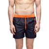 SUNDEK Costume Corto Vita Elasticata Iconic Taffeta con Piping A Contrasto (IT, Testo, XL, Regular, Regular, Black 01)