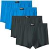 BORATO Intimo da Uomo Taglie Forti Slip da Uomo per Taglie Forti4 Pezzi/Lotto 10xl 100% Cotton's Maschile Shorts Pantaloni da Uomo Pantaloni Boxer per Uomini Comodi più Dimensioni-2lblue2dgray-9xl