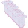SalGiu Body (6 pezzi) Neonato Manica Corta 100% Caldo Cotone Invernali (24 mesi, Rosa)