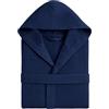 Generico Accappatoio Unisex in Cotone 100% - Tessuto a Nido d'Ape Leggero e Assorbente, con Tasche e Cintura - Ideale per Casa, Spa, Viaggi, Palestra (IT, Testo, L, Regular, Regular, blu navy)