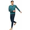 LOTTO Pigiama Uomo Cotone Lungo - Mercerizzato - Pigiama Uomo Estivo Leggero Anche Taglie Forti (1217 Verde, XL)