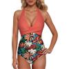 Generico Costume Mare Donna, Costume da Bagno Donna Estivo Taglie Forti per Monokini Push-Up Vintage Intero con Controllo della Pancia Retro Beachwear Pezzi 1 Swimsuit Spiaggia Estate Sexy